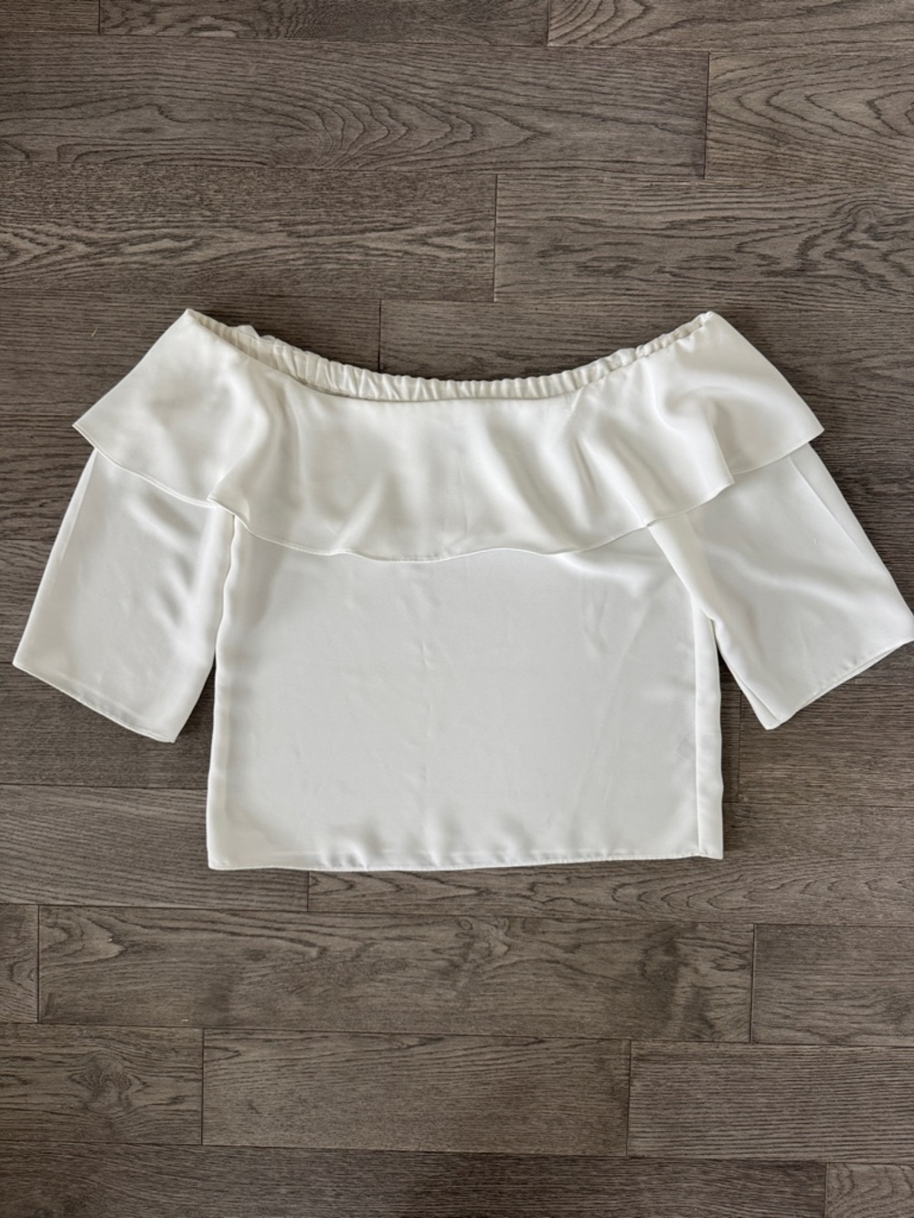 🌼BANANA REPUBLIC🌼 White Ruffle Off-Shoulder Top, Size S